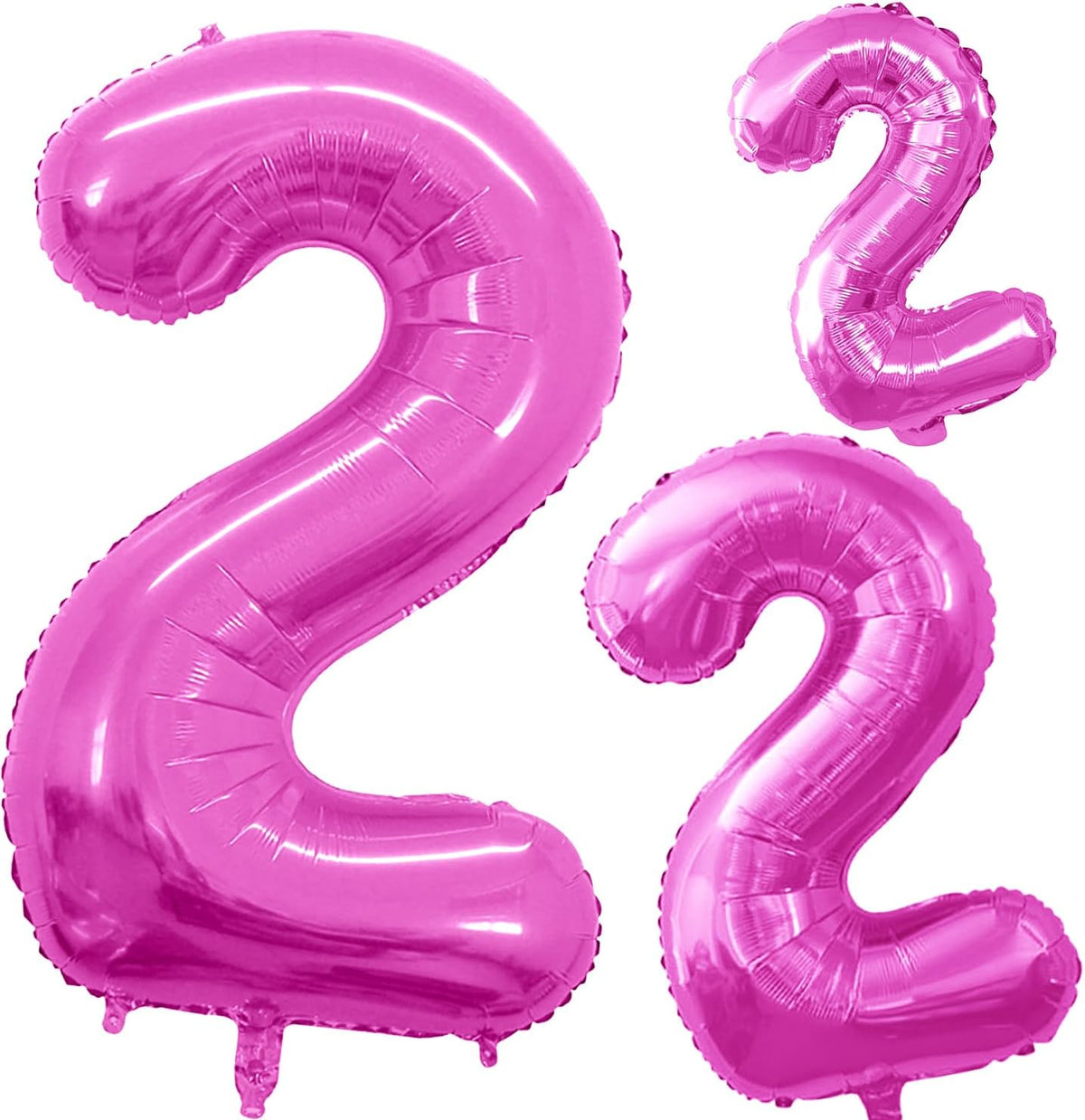 GOER Pink Foil Balloons Number 2,Huge Number Balloons for 2nd 22nd Birthday Party Supplies