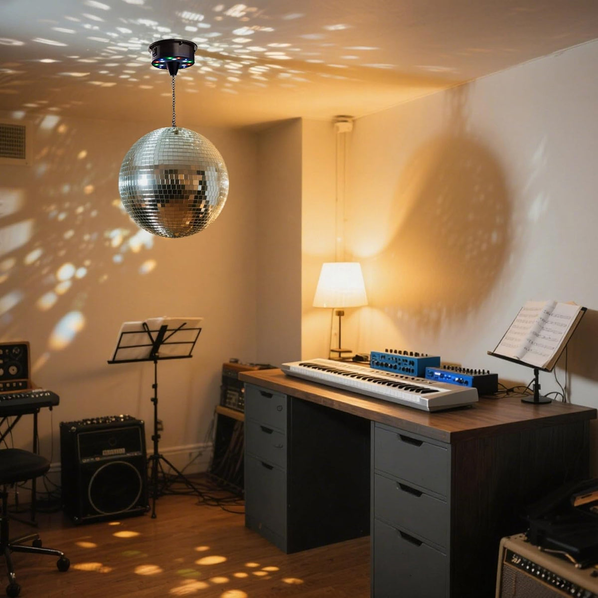 Yescom 12" Large Disco Ball Mirror Big Hanging Glass Decoration for 70s 80s Party Events Wedding DJ