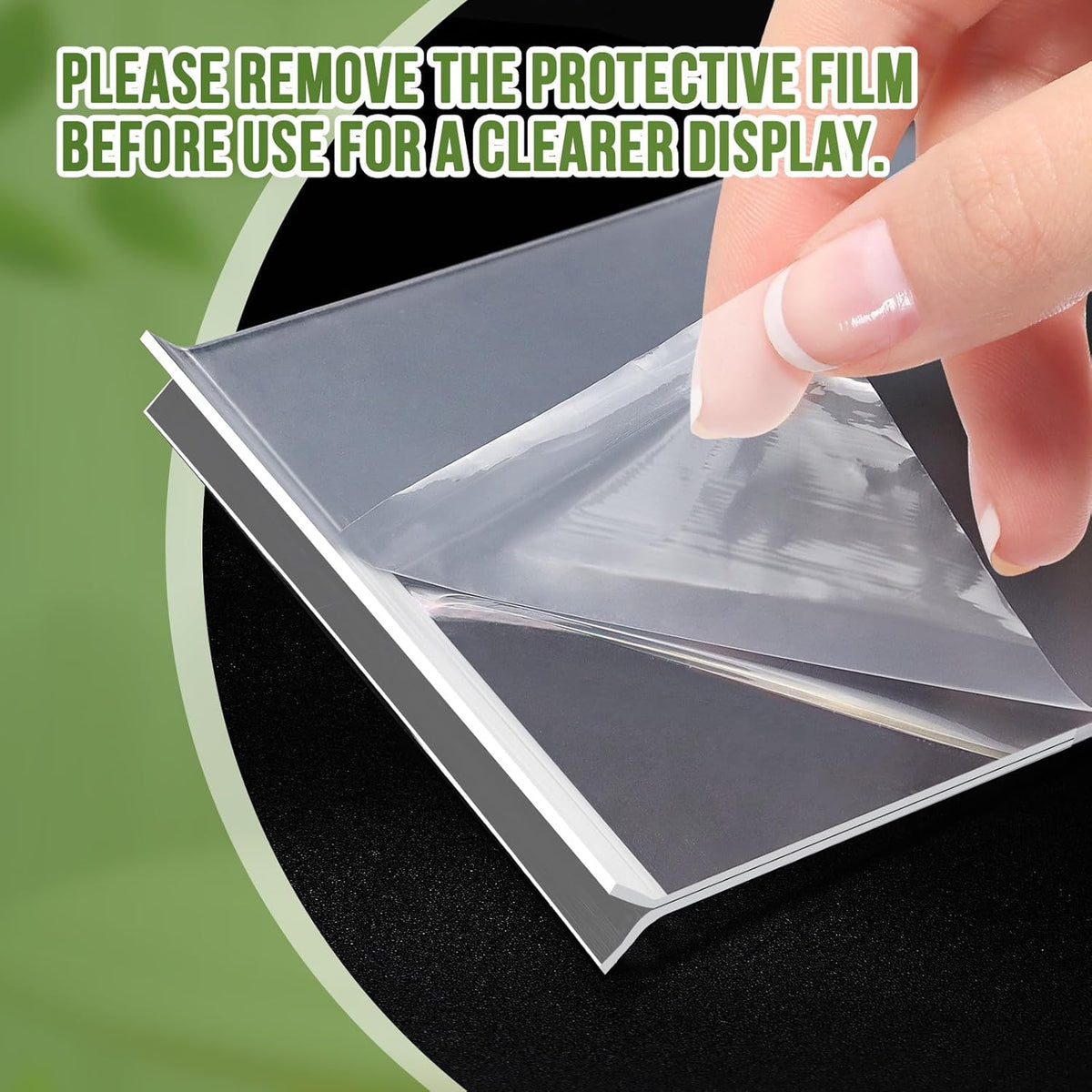 Acrylic Sign Holder 5x7, 25 Pack Clear Double Sided Table Menu Vertical Display, Plastic Flyer