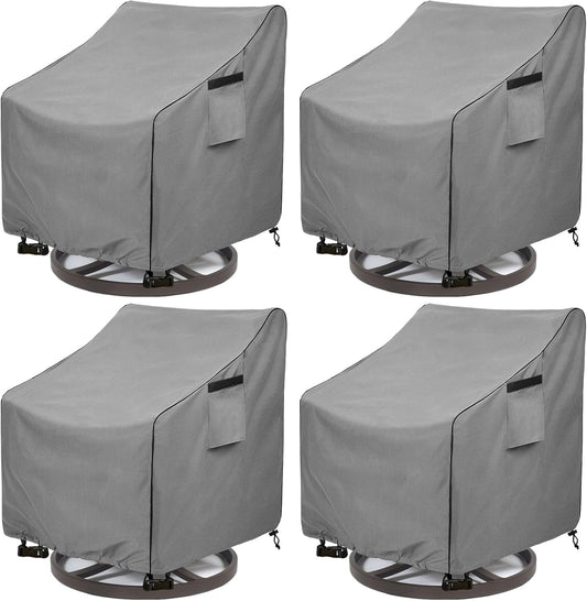 okcool Patio Swivel Chair Cover 4 Pack,Waterproof Heavy Duty Outdoor Chair Covers,Outdoor Swivel