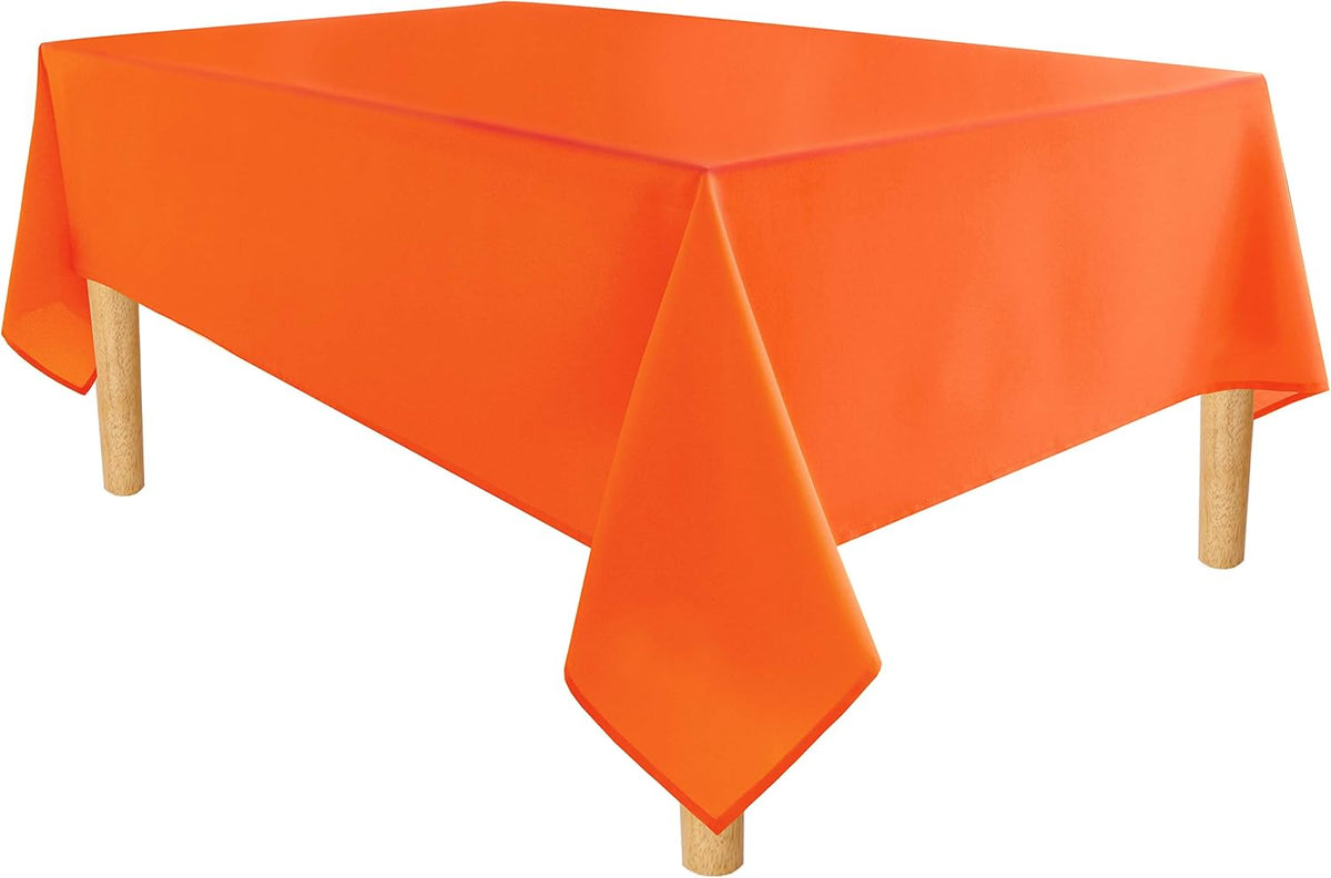 Hiasan Pumpkin Orange Rectangle Tablecloth - Waterproof and Spillproof Washable Fabric Table Cloth