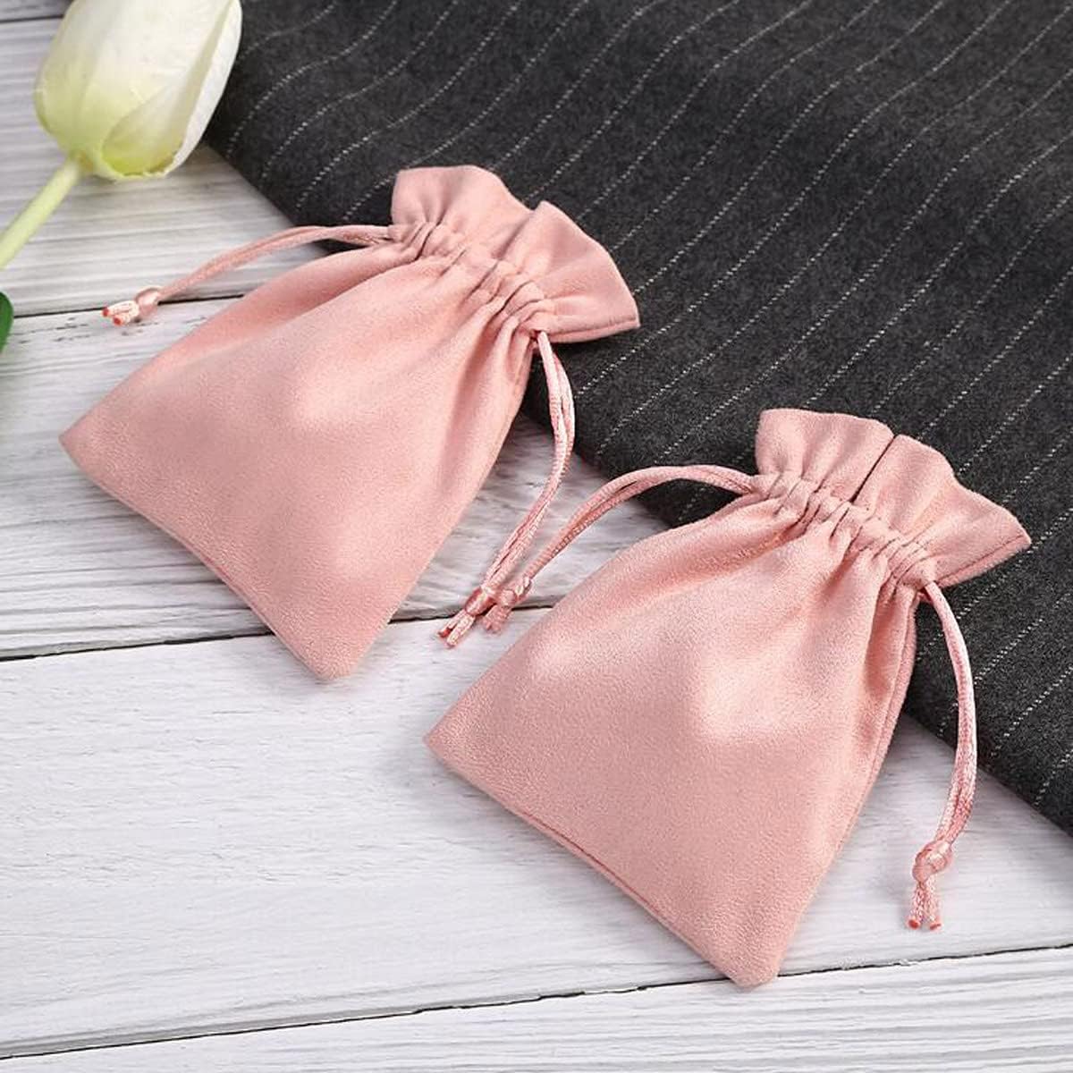 30 Pcs Pink Velvet Drawstring Bags Jewelry Pouches Jewelry Gift Bags Pouches Wedding Favors,3.9x5.9