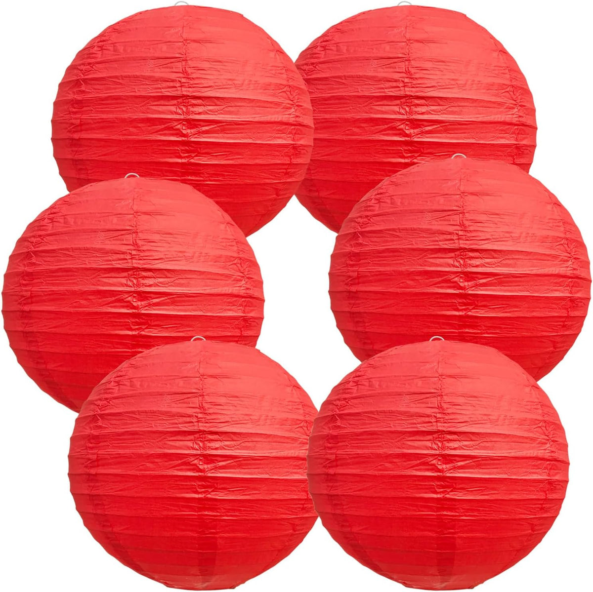 BEISHIDA 8-Inch Red Round Paper Lanterns Decorative Hanging Asia Chinese Japanese Paper Lanterns