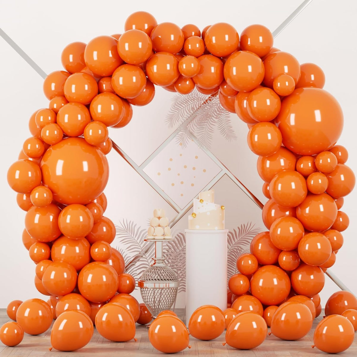 90pack Orange Balloons Different Size 18/12/10/5 Inch Burnt Orange Balloon Garland Arch Kit for