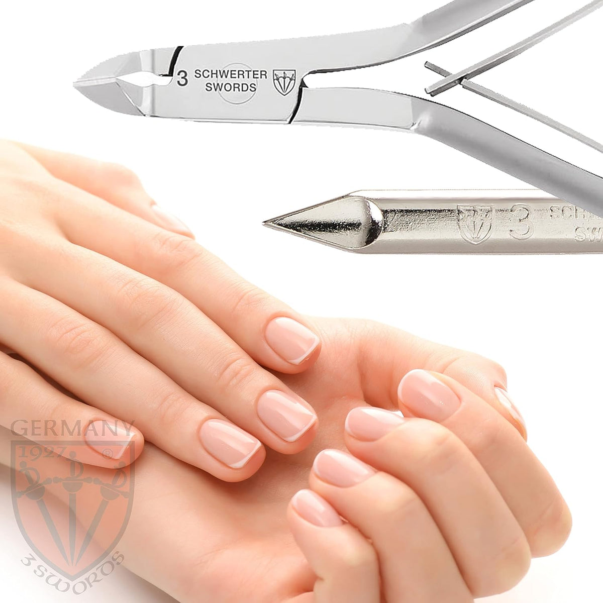 3 Swords Germany – brand quality stainless CUTICLE SKIN NIPPERS - REMOVER - CUTTER manicure