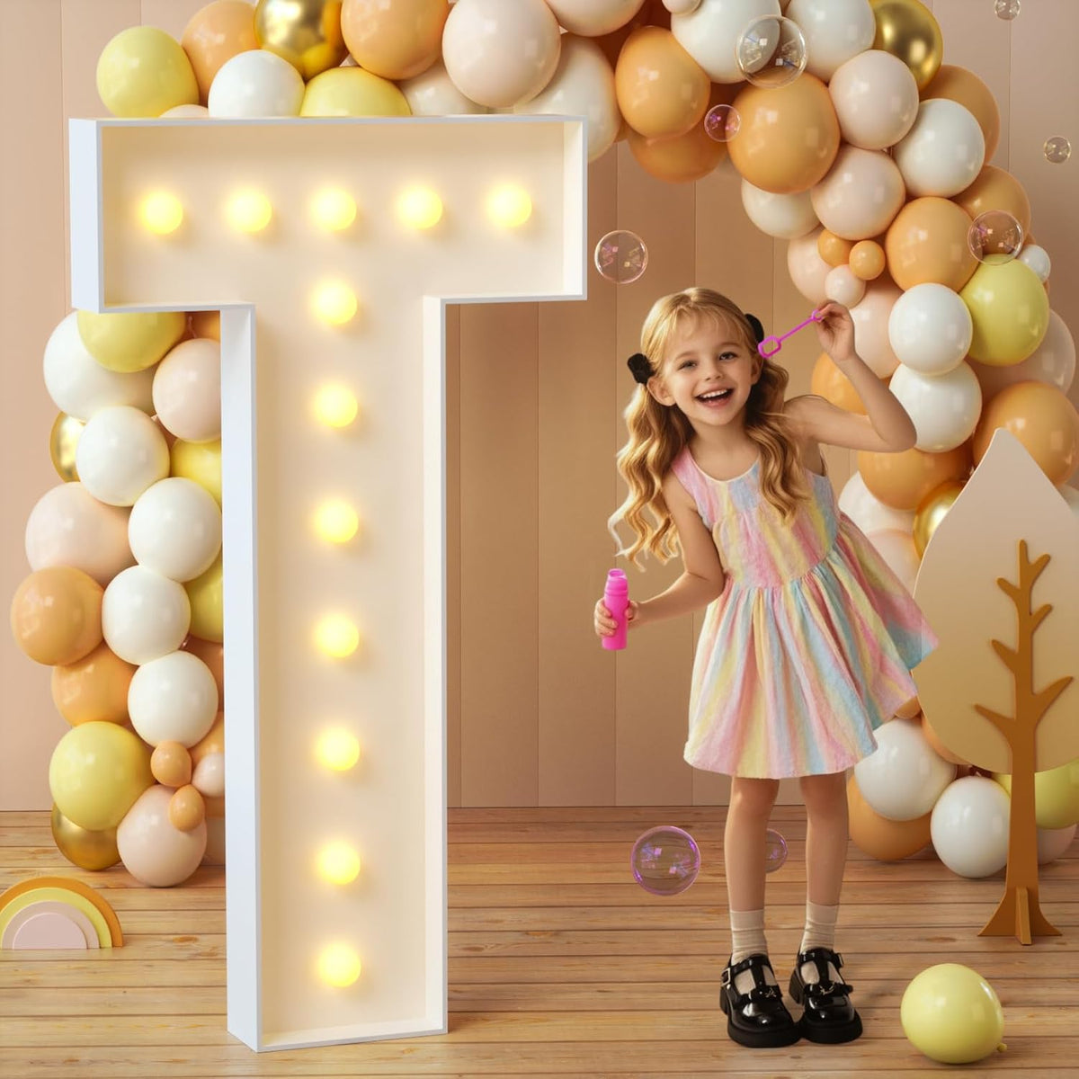 imprsv Marquee Light Up Letters, 4FT Mosaic Letters with Light for Baby Shower Graduation Party