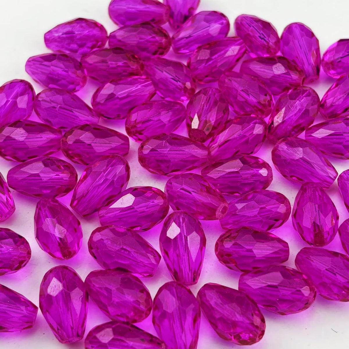 150pcs 4x6mm Teardrop Crystal Glass Beads for Jewelry Making, Faceted Vertical Hole Teardrop Glass