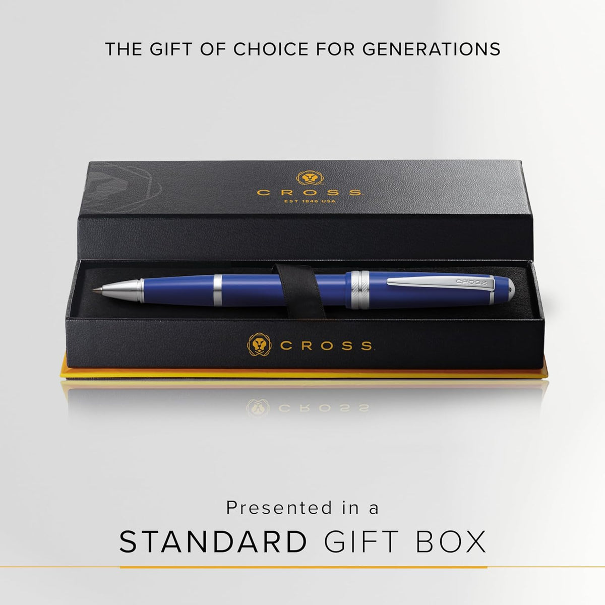 Cross Bailey Light Refillable Rollerball Pen Presented in a Everyday Gift Box - Medium Point, Black