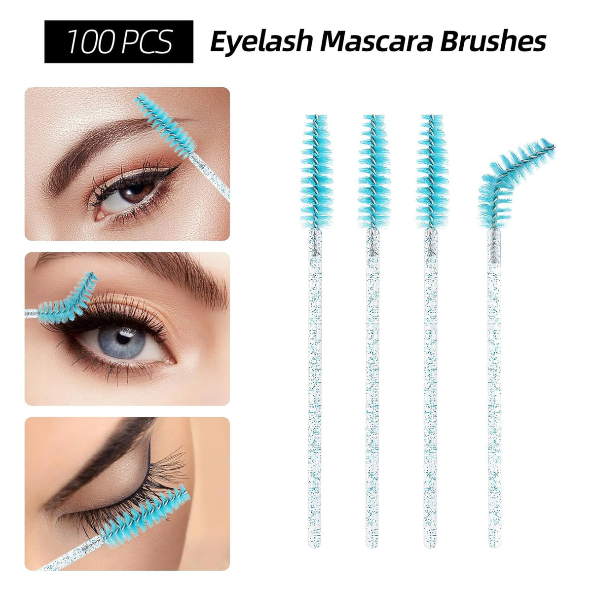 300 Pcs Spoolies Mascara Wands Lip Brushes Micro Swabs Applicator, Disposable Eyelash Brushes