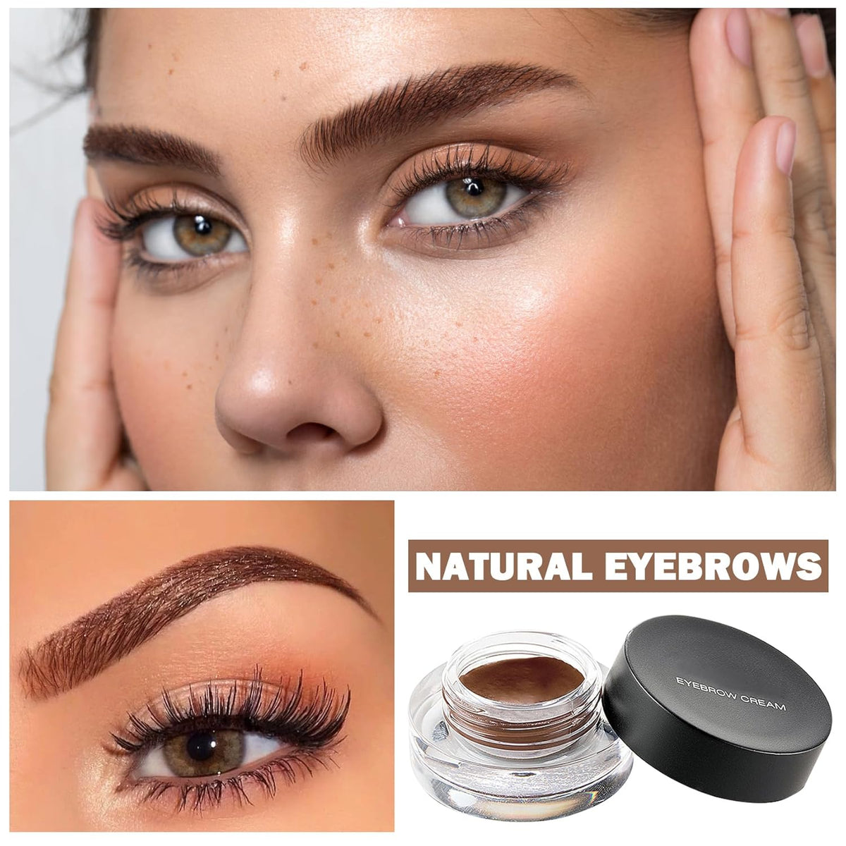Eyebrow Pomade Cream,Brow Pomade Gel Naturally Long Lasting Waterproof,Delicate and Smooth Eye Brow