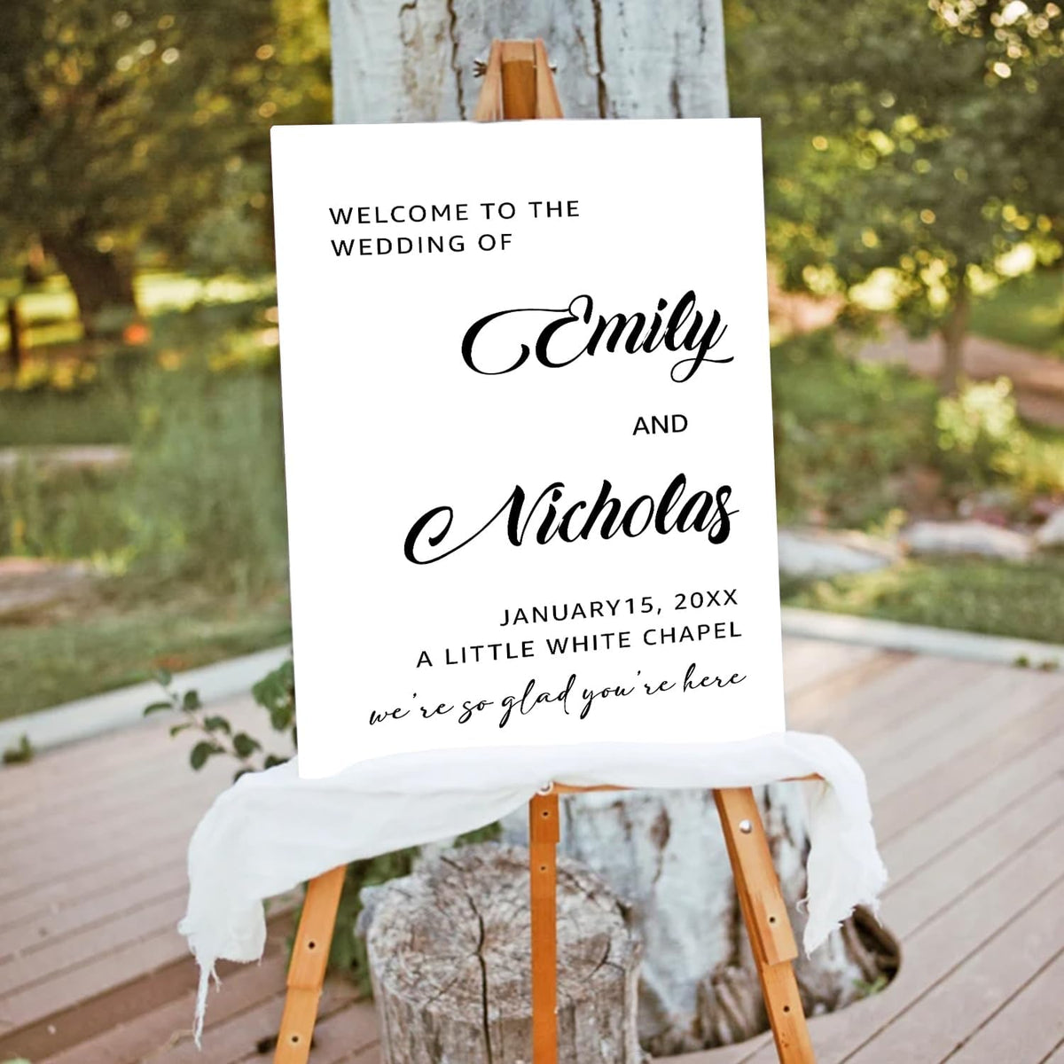 Personalized Wedding Welcome Sign Template, Modern Minimalist Reception Board, Editable Printable