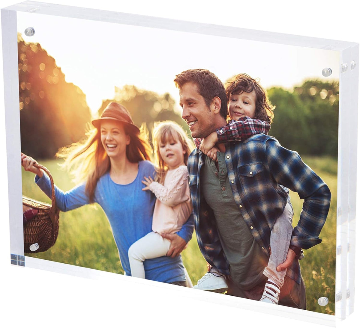 SimbaLux Magnetic Acrylic Picture Photo Frame 8x10 inches 24mm Thick with UV Protection (1 Pack)