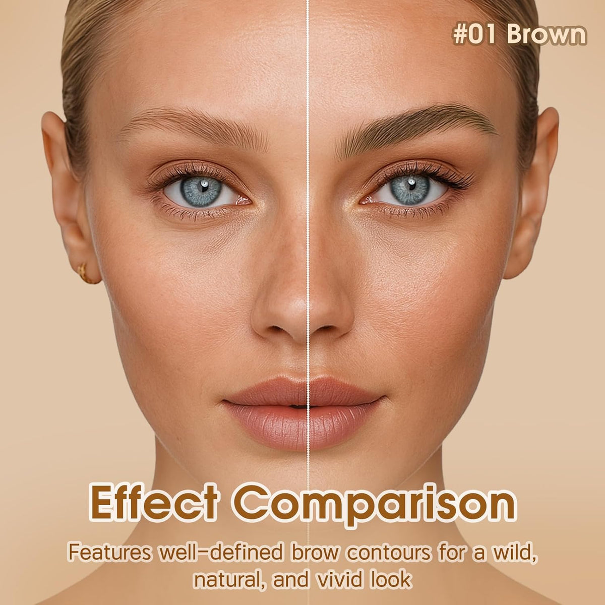 Microblading Brow-Fection Brow Eyebrow Pencil – Angled Brush Tip, Wild Natural Hair-Like Strokes