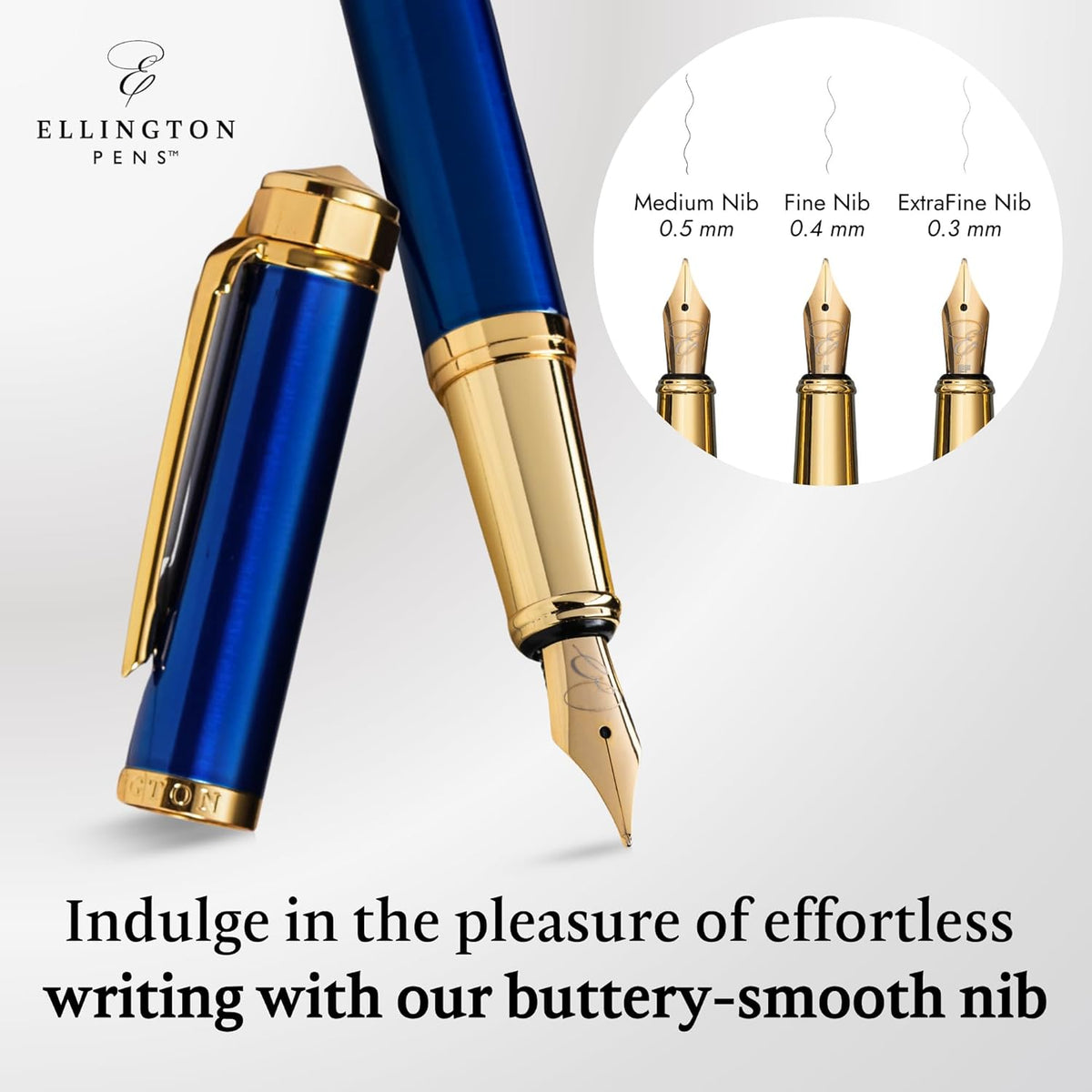 Ellington Pens Luxury Fountain Pen Set- Fountain Pens for Writing - Smooth Fine Nib - Includes