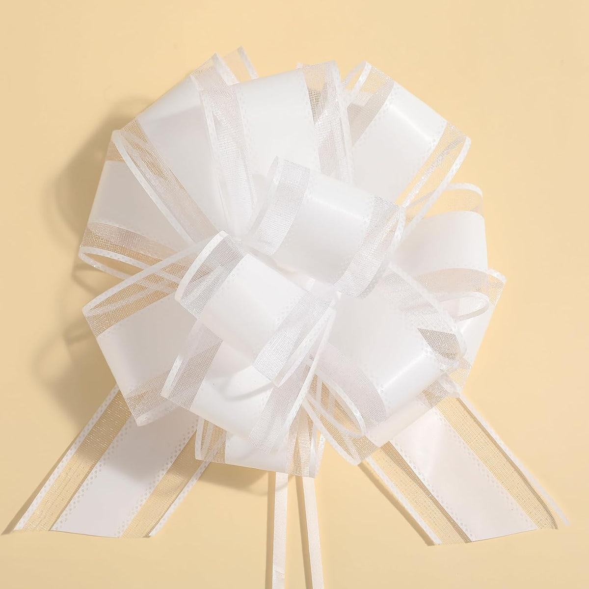 6 Pieces Large Pull Bows,6 inches,Bow for Gift Wrapping,Pull Bows for Christmas Party Birthday Gift