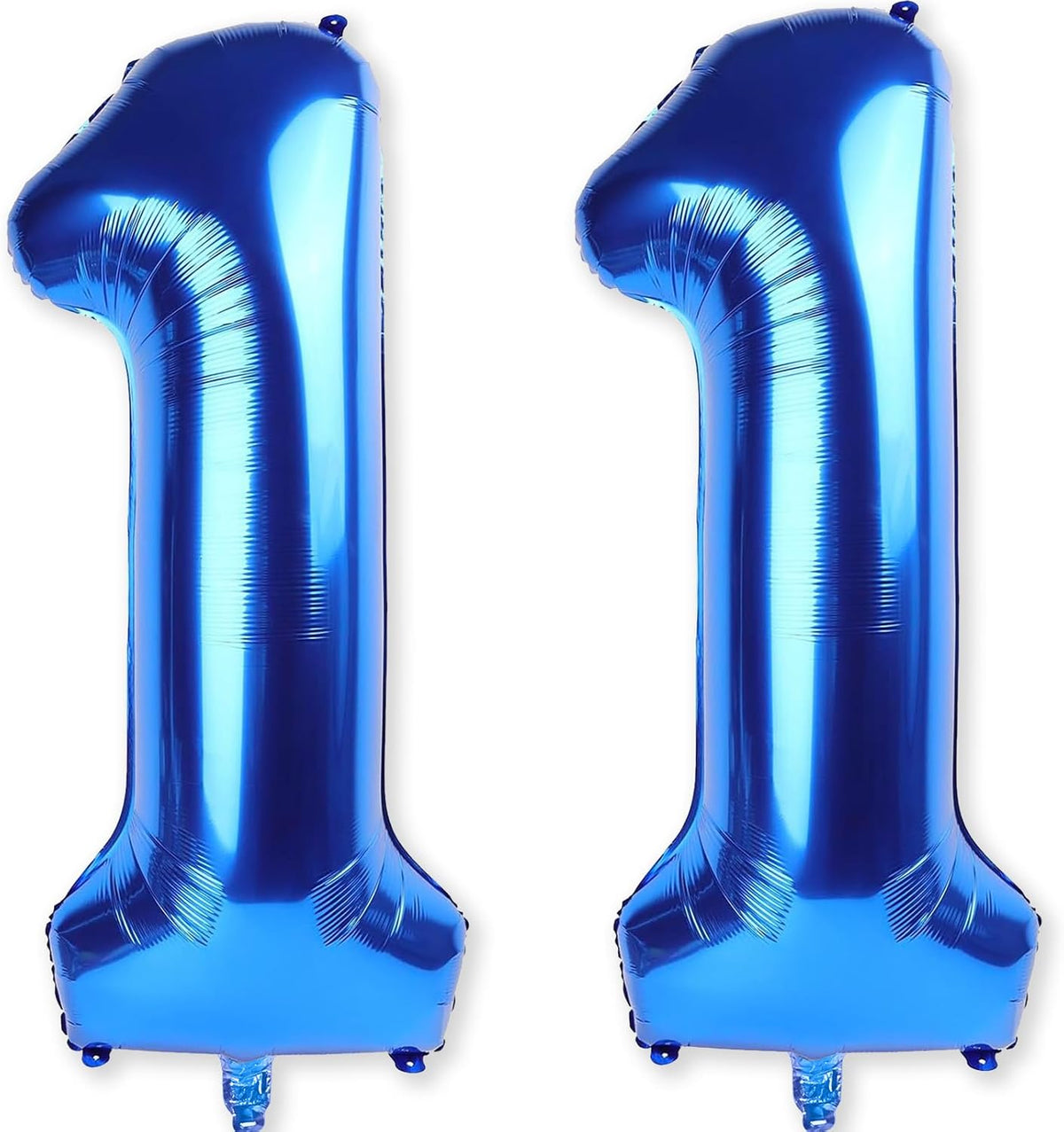 11 Balloon Number Birthday, Giant Navy Blue Number 1 & 1 Helium Foil Balloons for Boys 11th