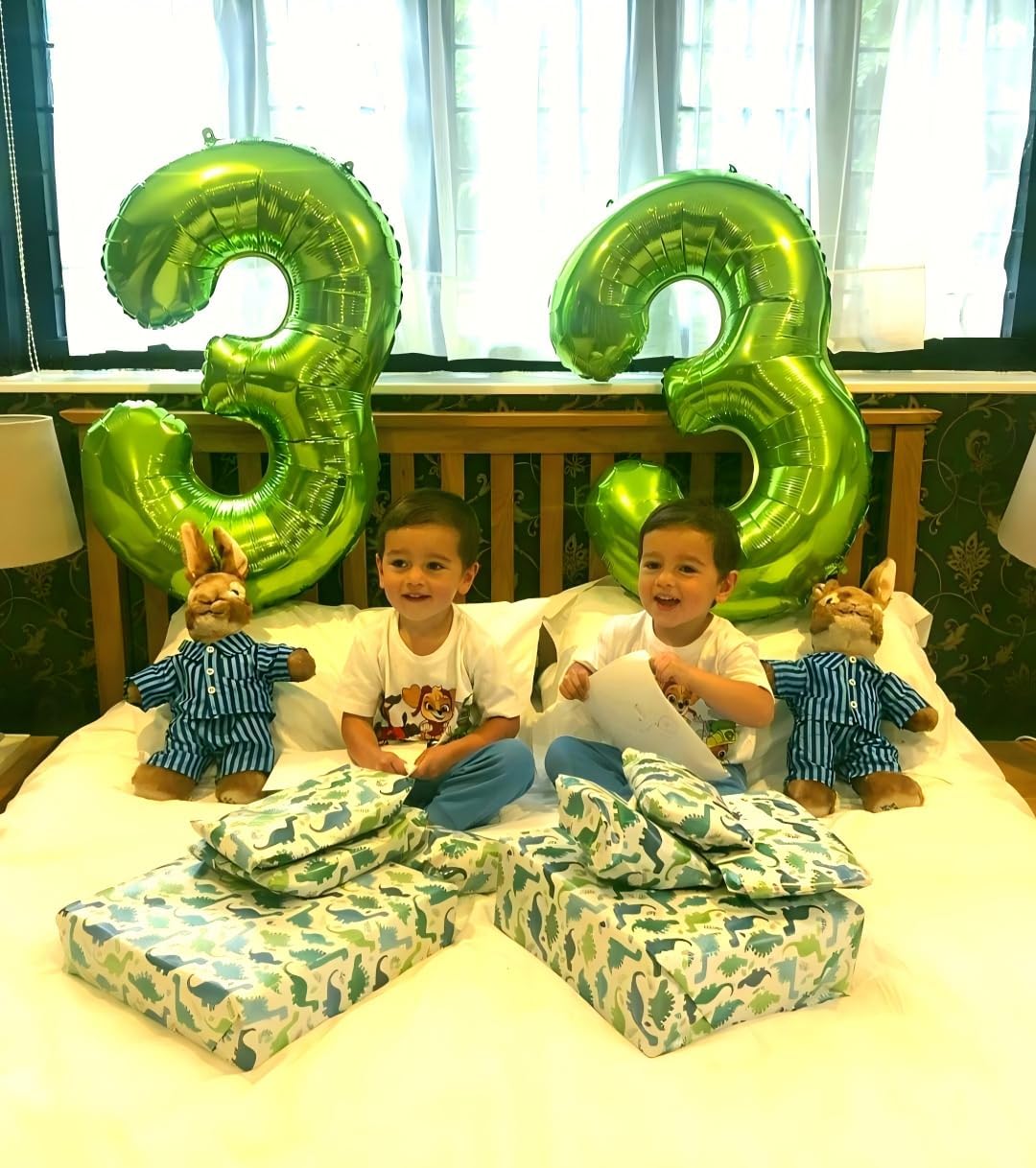 Large 40 Inch Light Green 3 Number Balloon, 3 13 23 30 33 36 38 Light Green Birthday Party