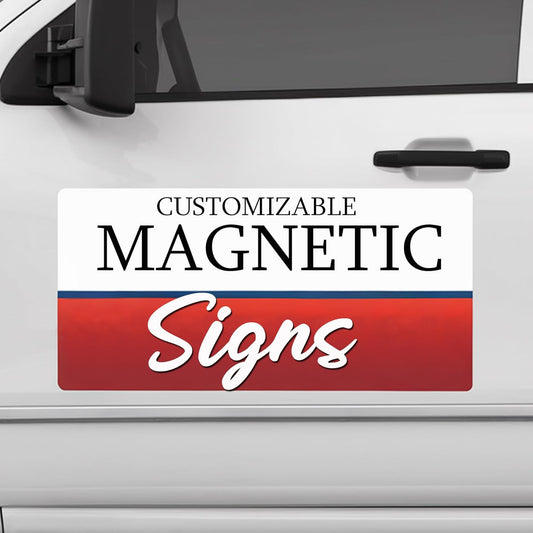2 Pack (16in x 24in) Custom Car Magnets for Business - Personalized Magnetic Signs for Vehicles and