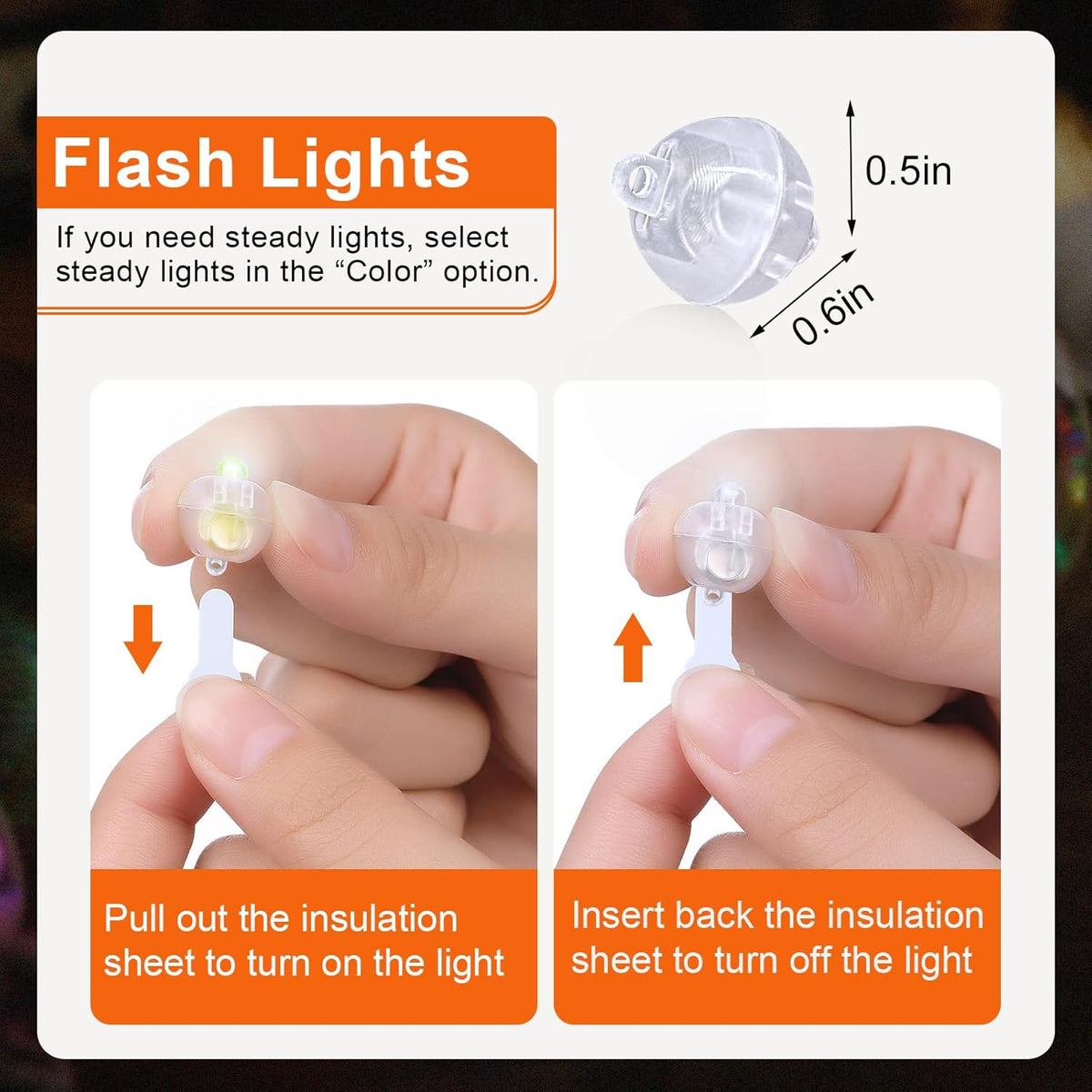 100PCs Mini Led Lights,Flashing Led Balloons Light for Party Decorations Neon Party Lights for