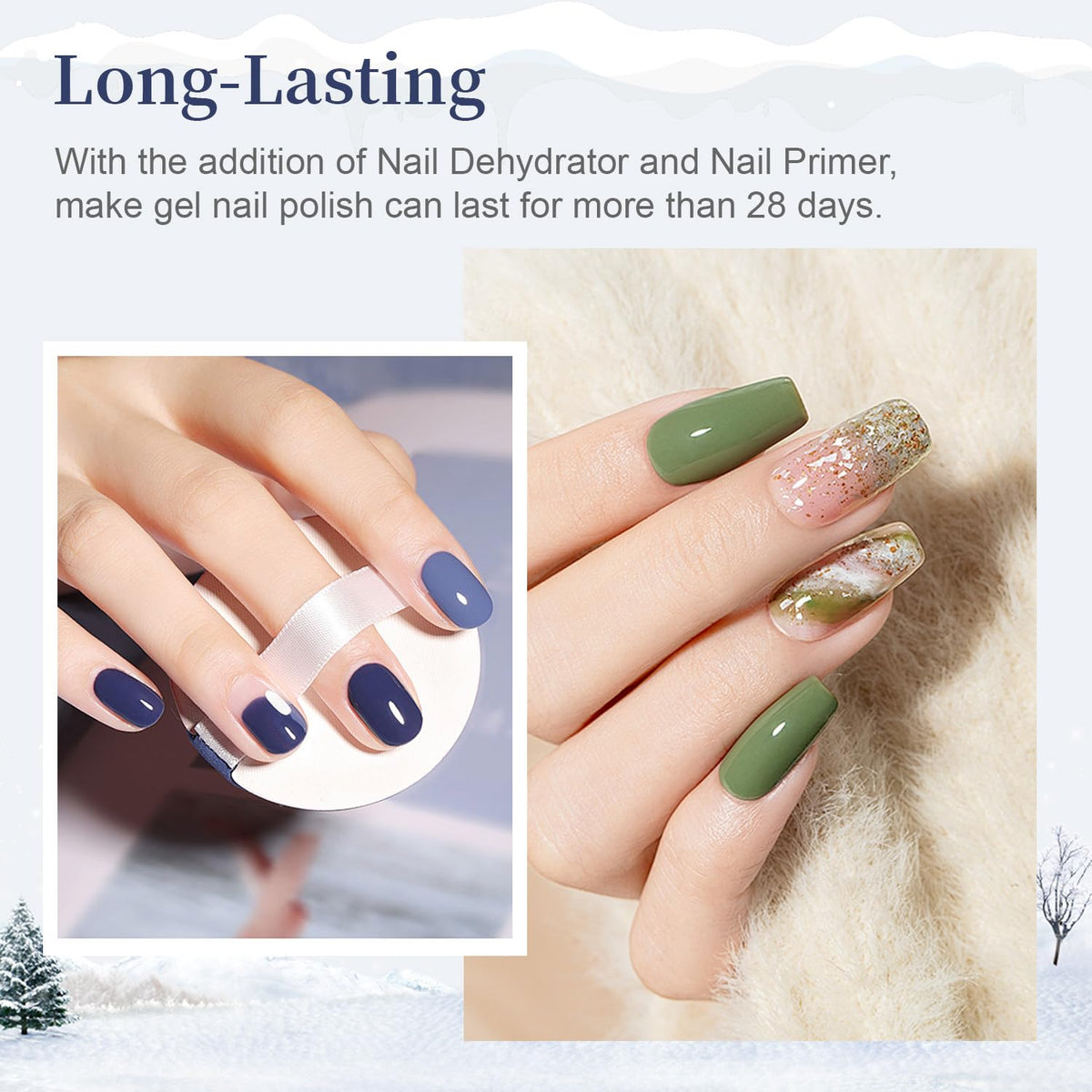 JODSONE 4 Bottles of 15 Capacities of Nail Dehydrator Nail Primer Base Top Coat Long Lasting and
