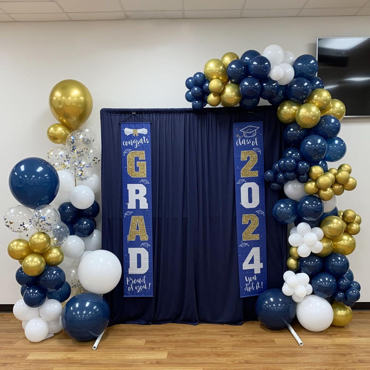 110pcs Navy Blue Balloons 12 Inch Blue Latex Balloon Garland Arch Kit for Birthday Baby Shower