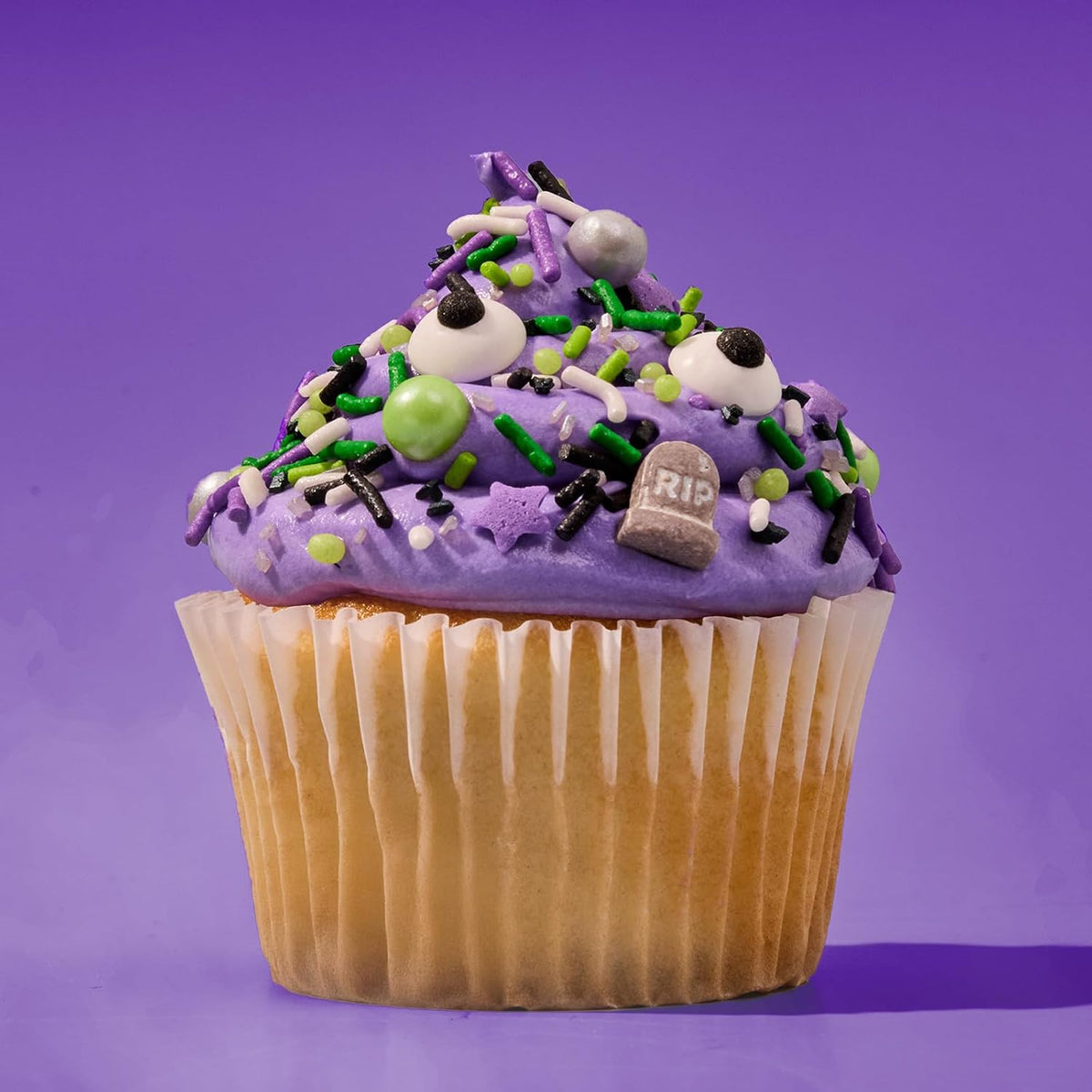 Fancy Sprinkles Limited Edition Halloween Graveyard Shift Purple and Green Crunchy Sprinkles, Plus