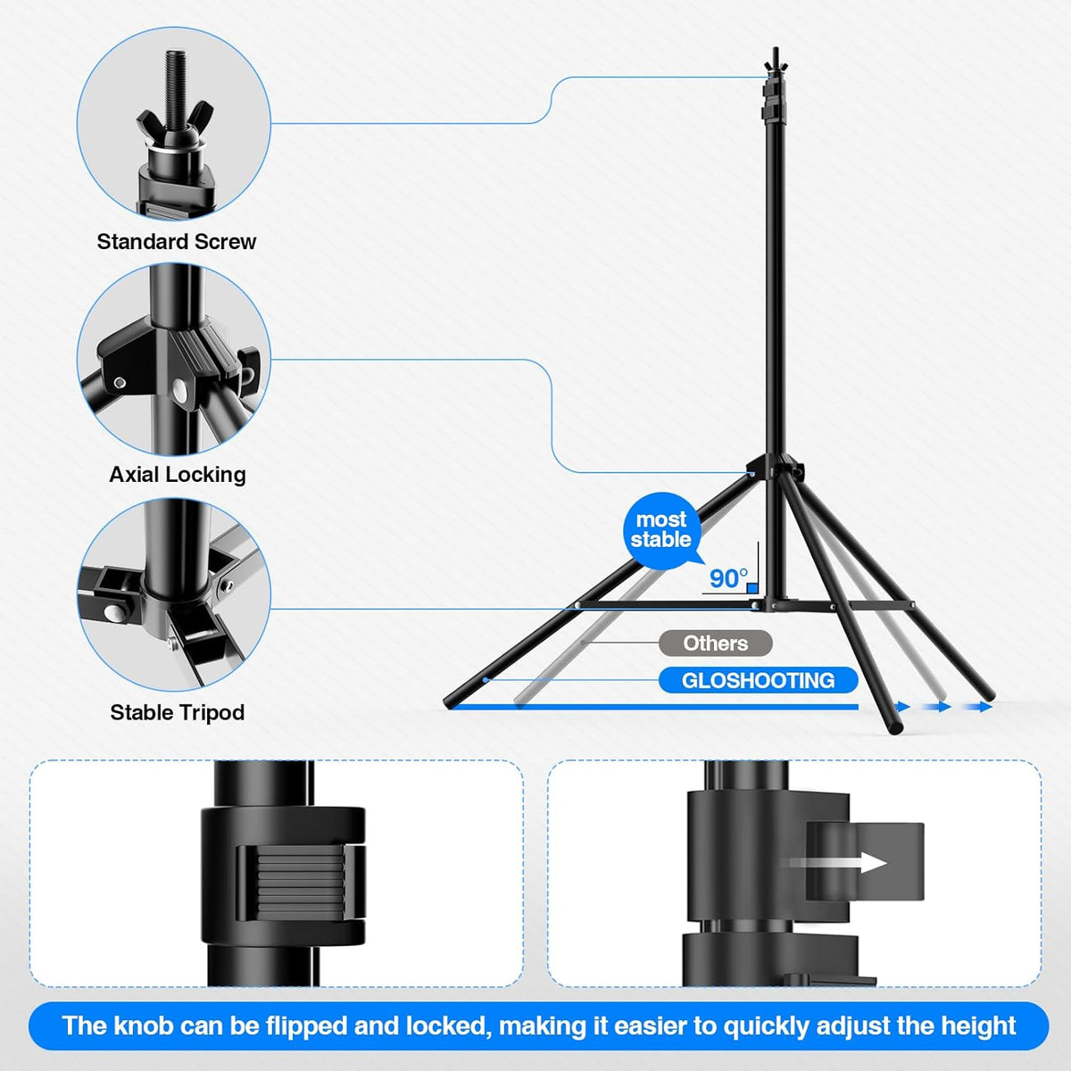 Photo Video Studio Large 20x7ft Adjustable Backdrop Stand, Photography Background Support System