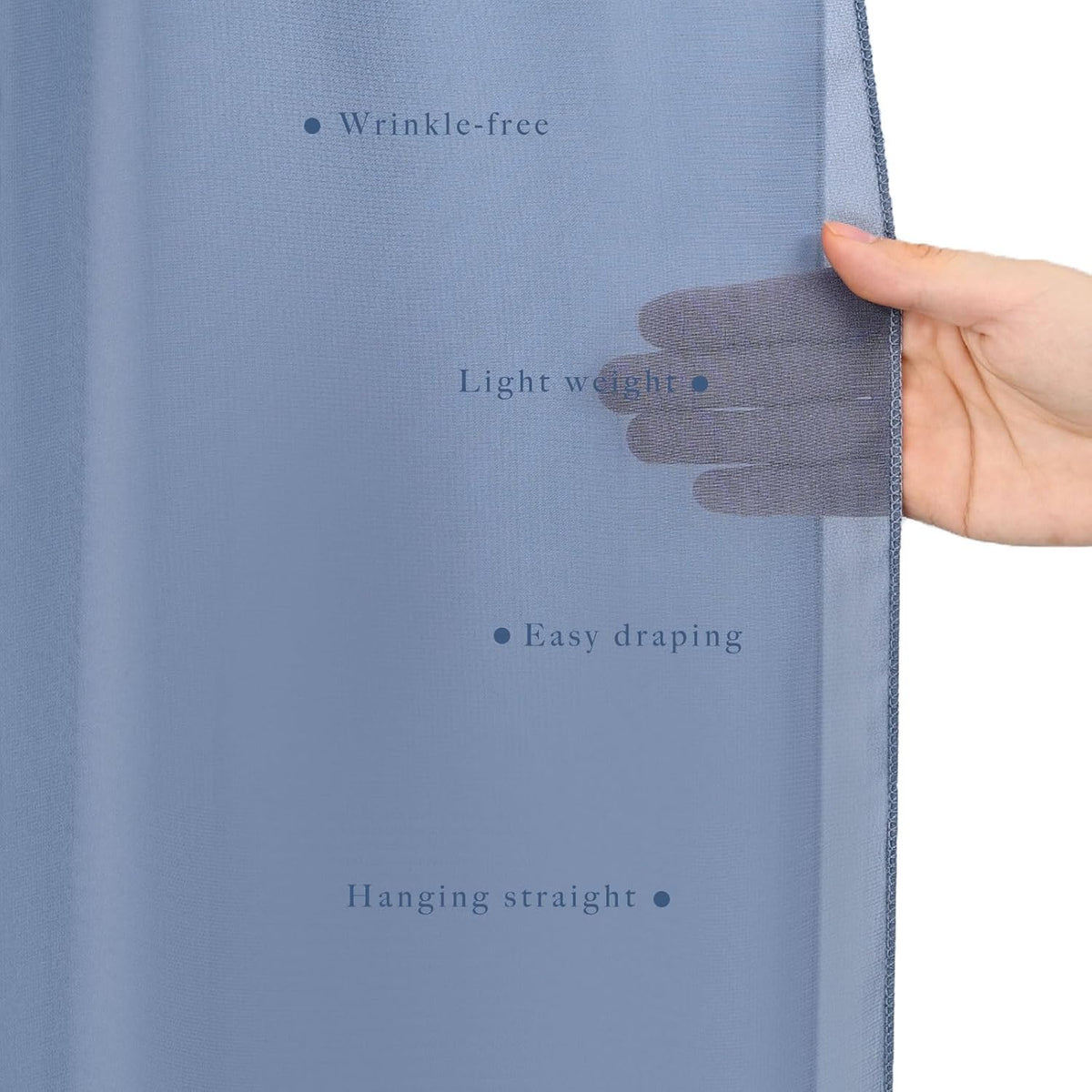 20Ft length x 28" width 2 Panels Wedding Arch Draping Fabric Dusty Blue Arch Drapes Chiffon Fabric