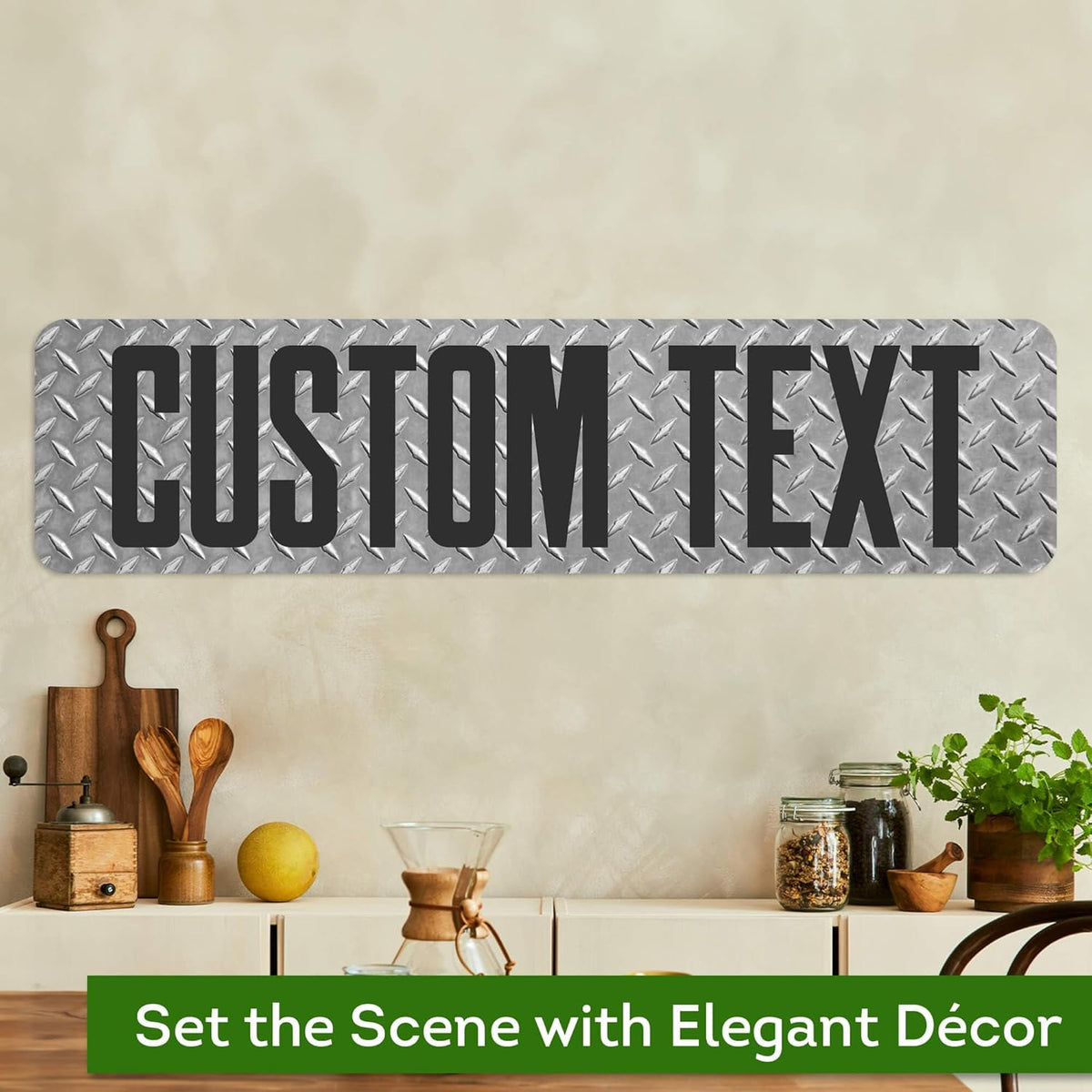 Custom Sign, Custom Street Sign, 11 Font Colors, 13 Font Styles, 4 Hole Options, 22 Sizes, 8x32