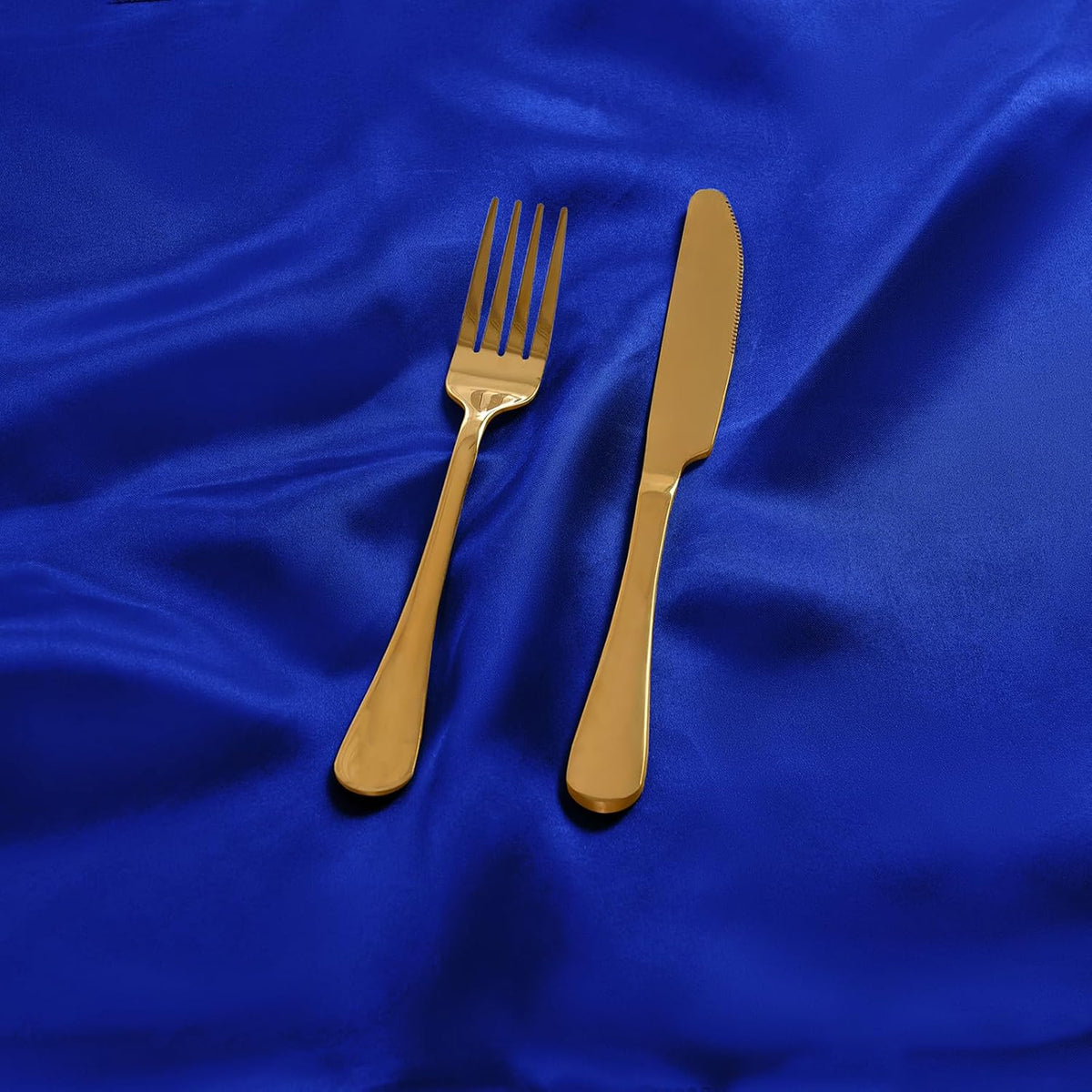 50 Pieces Royal Blue Satin Napkins, 17" x 17" Square Table Napkins, Silky Soft Smooth Washable