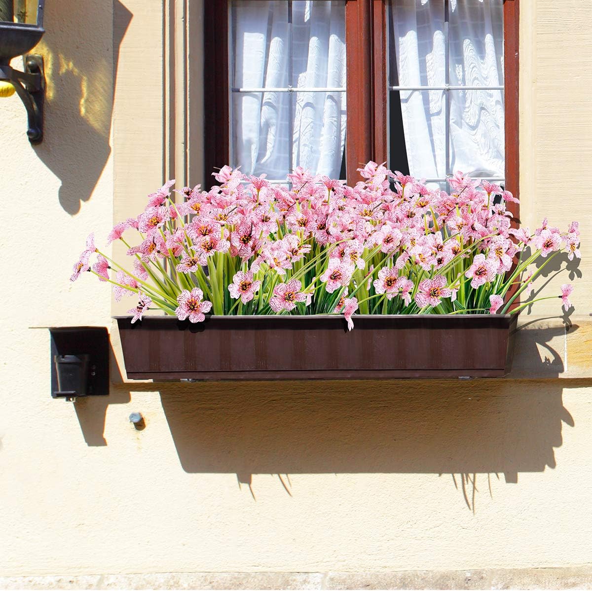 20 Bundles Artificial Flowers Outdoor UV Resistant Fake Flowers No Fade Faux Plastic Plants Garden