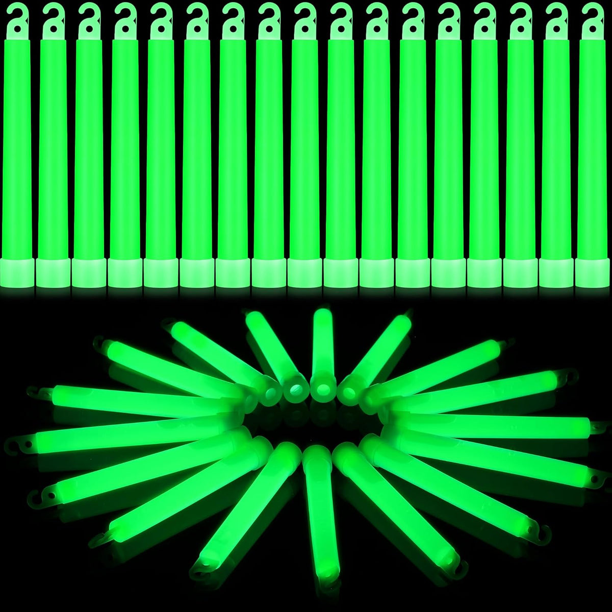 Sotiff 200 Pcs Bright 6 Inch Large Glow Sticks Bulk Emergency Glow in The Dark Sticks with 12 Hour