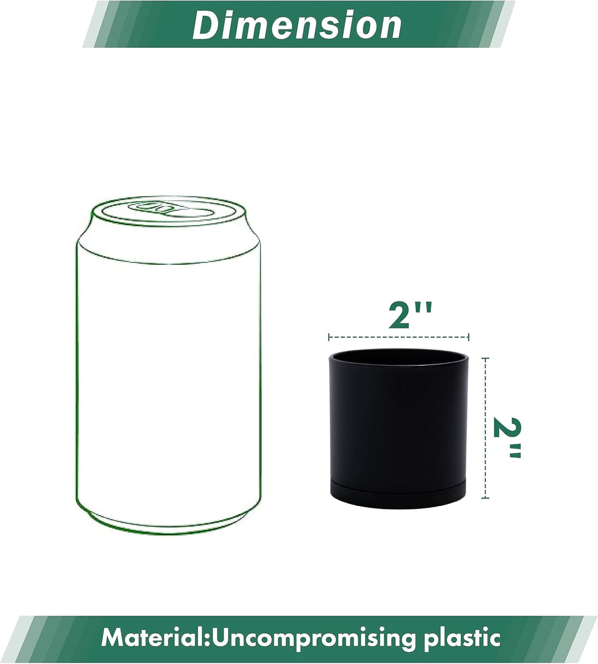 D'vine Dev 24 Pack 2 Inch Mini Plastic Plant Pots, Small Garden Planters for Plant with Drainage