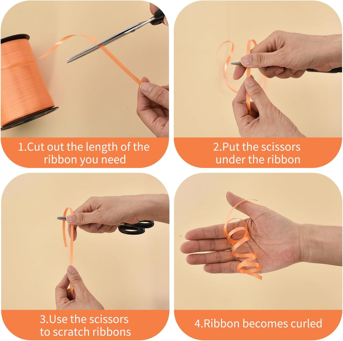 BEISHIDA 500 Yards Matte White Curling Ribbon Balloon String Crimped Ribbons for Gift Wrapping