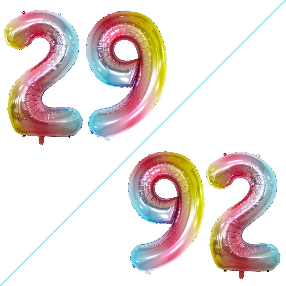 GOER Number 29 Balloons for 29th Birthday Party Decorations,42 Inch Jumbo Foil Helium 92 Balloons