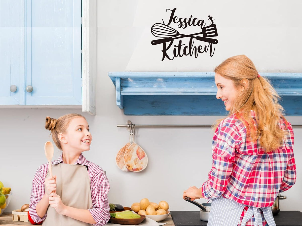 Custom Kitchen Name Sign, Personalized Metal Kitchen Sign, Housewarming Cooking lover Gifts, Mom's