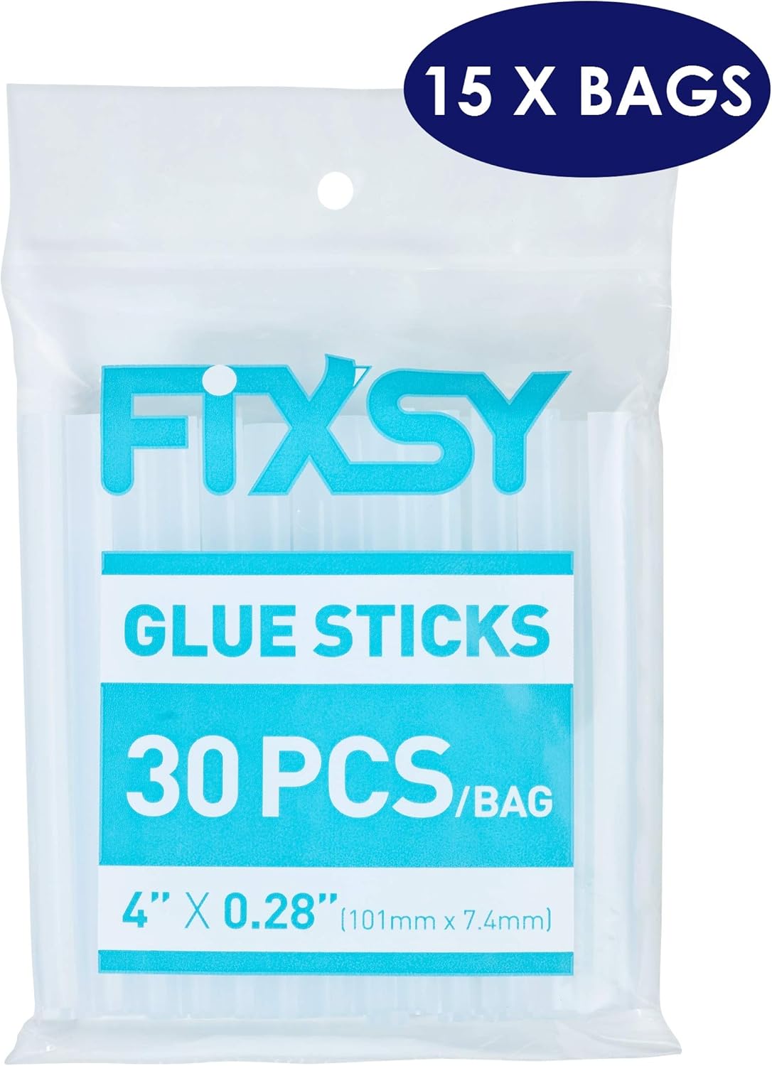 FIXSY Hot Glue Gun Sticks Low Temp Low Melt Cool Glue, Mini Size 4" Long x .28" Diameter 5/16 7mm