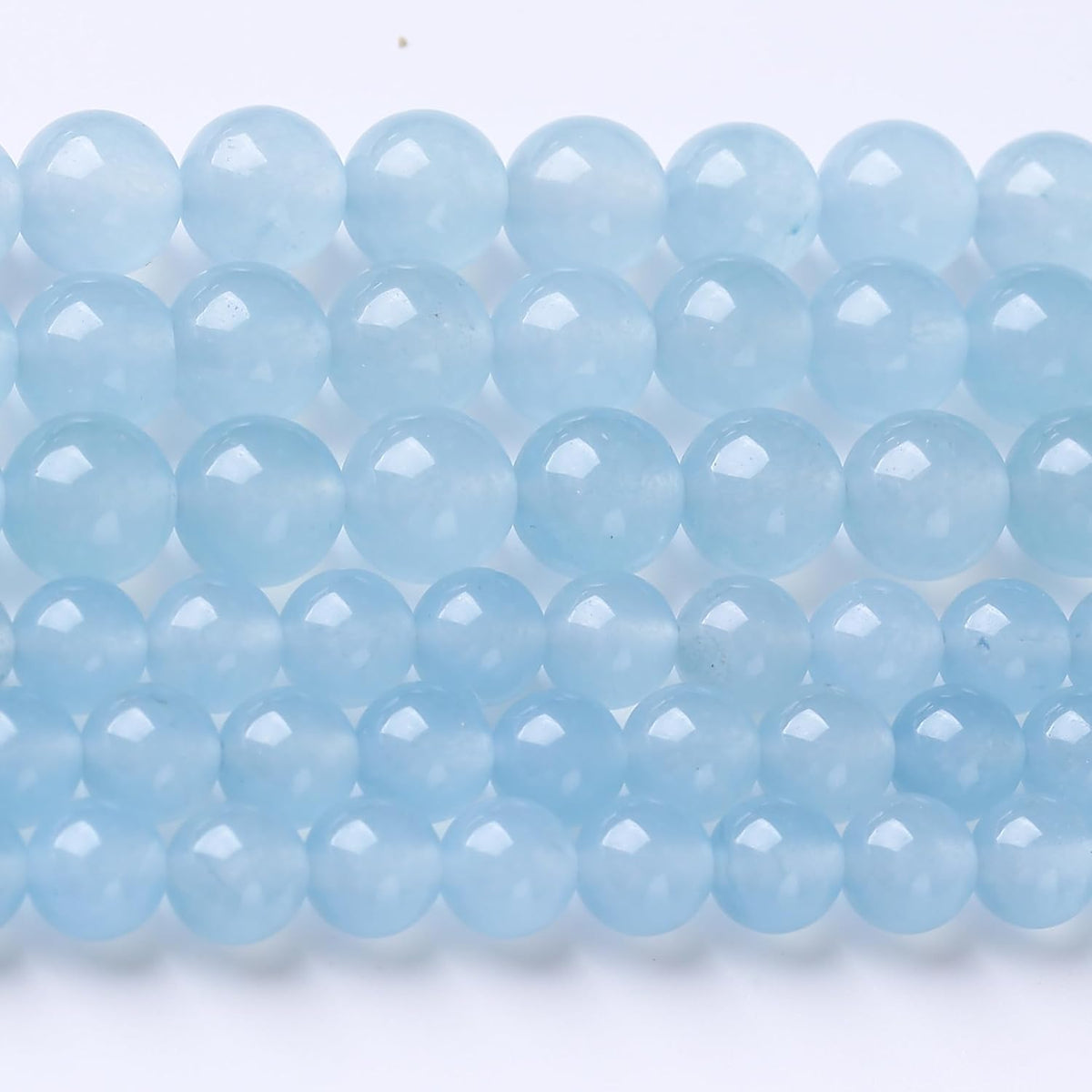 Ice Blue Chalcedony Stone Beads Gemstone Round Crystal Energy Jade Beads Stone Beads for Jewelry
