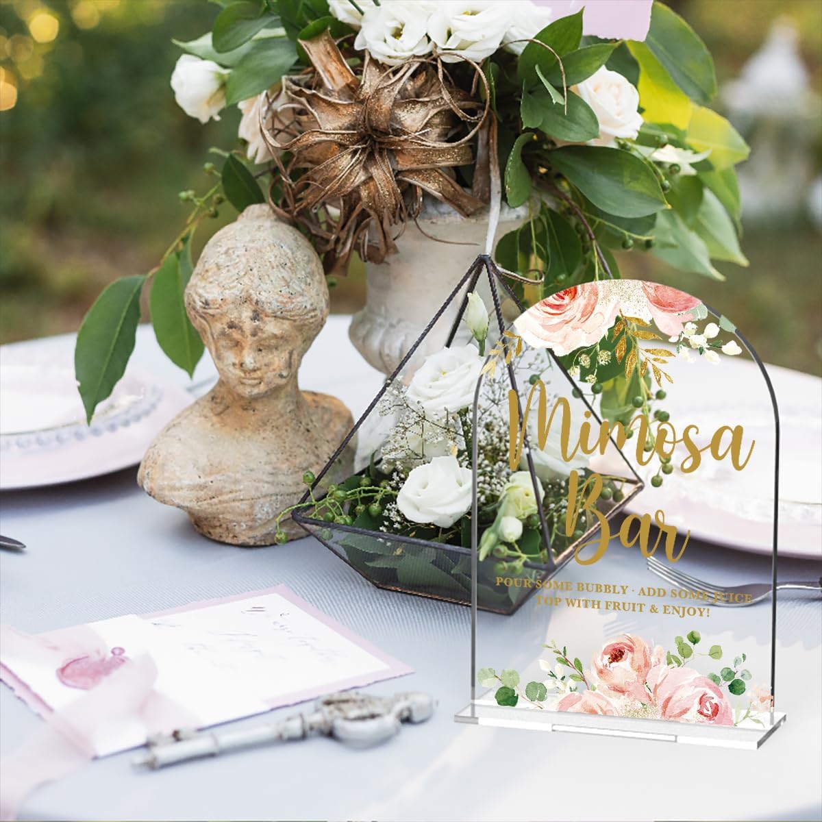 Acrylic Wedding Signs, Bridal Shower Decorations, Mimosa Bar Signs for Reception, Modern