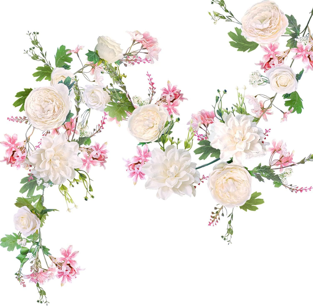 Peony Flower Garland, Rose Flower Swag, 6' Wedding Arch Flowers for Wedding Decor Home Table Runner