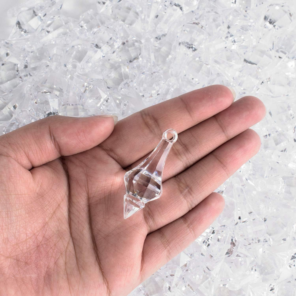 Super Z Outlet Acrylic Clear Ice Rock Diamond Chandelier Drops Crystals Treasure Gems for Table