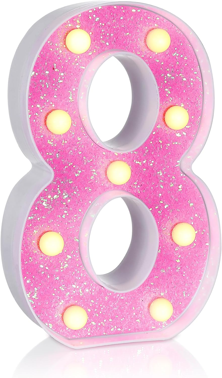 Foaky Pink Light up Letters，Pink Party Decorations,Girls Room Decor,Glitter Marquee