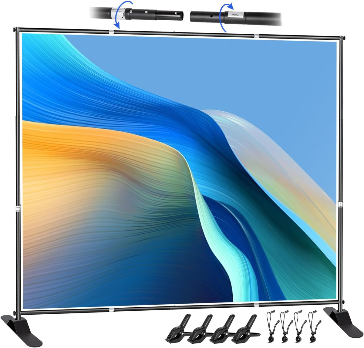 SLOW DOLPHIN Photo Backdrop Banner Stand 10 x 10 Ft Photography Background Stand with Adjustable