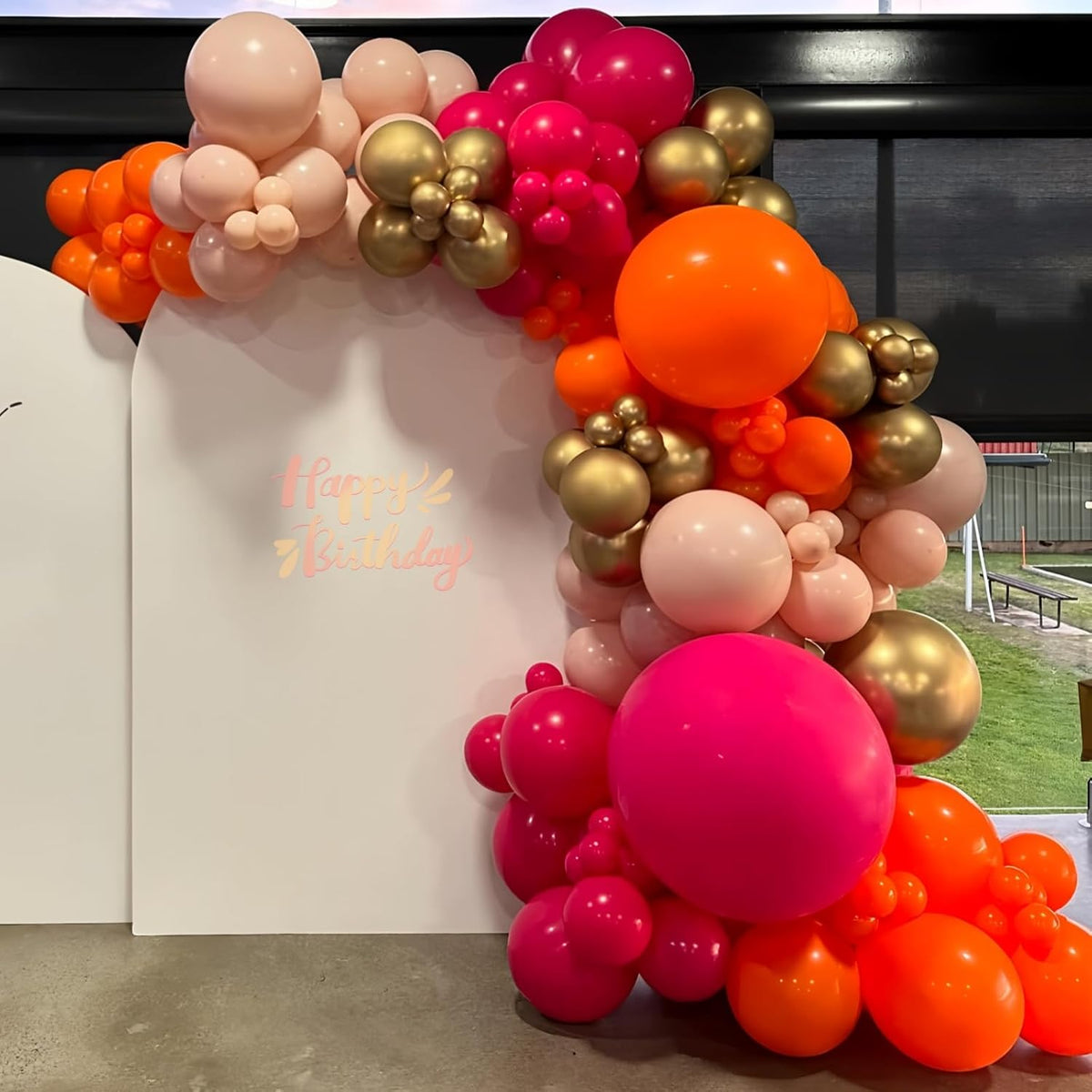 Hot Pink and Orange Gold Balloons 12inch 60pcs Light Pink Metallic Gold Helium Latex Balloon for