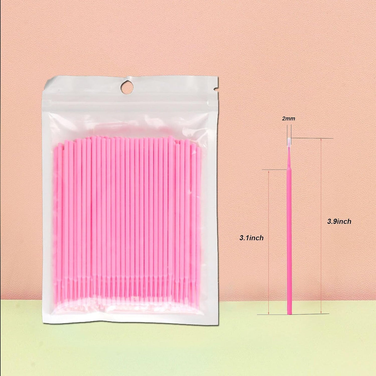 1200PCS Microswabs for Eyelash Extensions，Micro Applicators Brush for Cleaning and Applying Make-up