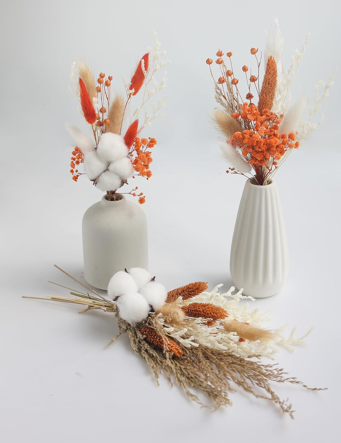 xin's convey DIY Autumn Natural Dried Flower Kit, Mini Stemming Bouquets for Room, Table, and Vase