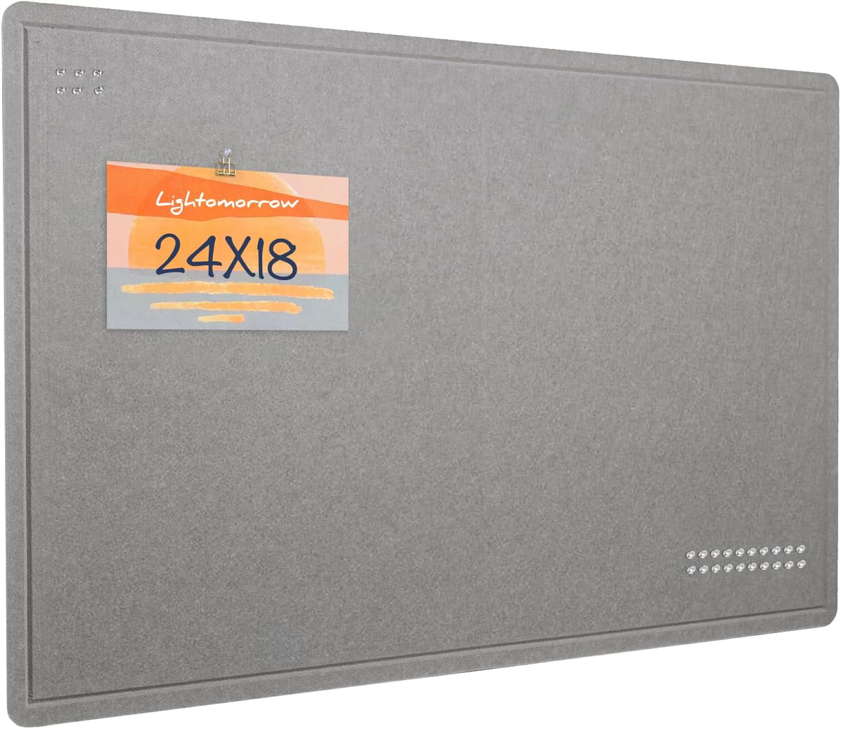 Bulletin Board, 24 x 18 inches Felt Board Decorative Pin Board, Cork Board Alternative for Wall