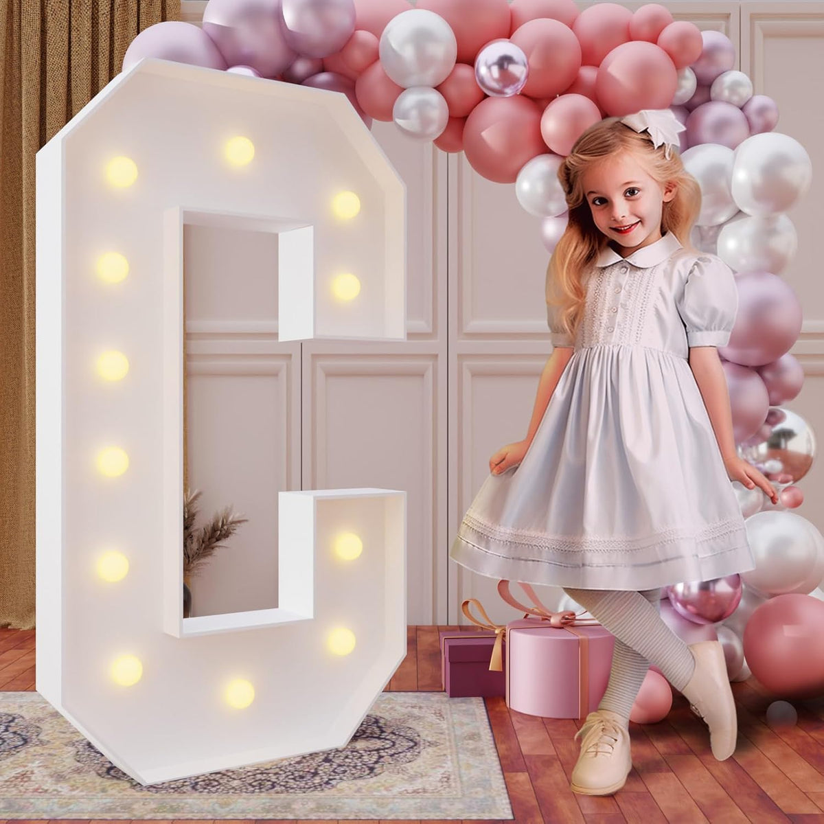imprsv 4FT Marquee Light Up Letters for Birthday Party Decorations Large Marquee Letters for