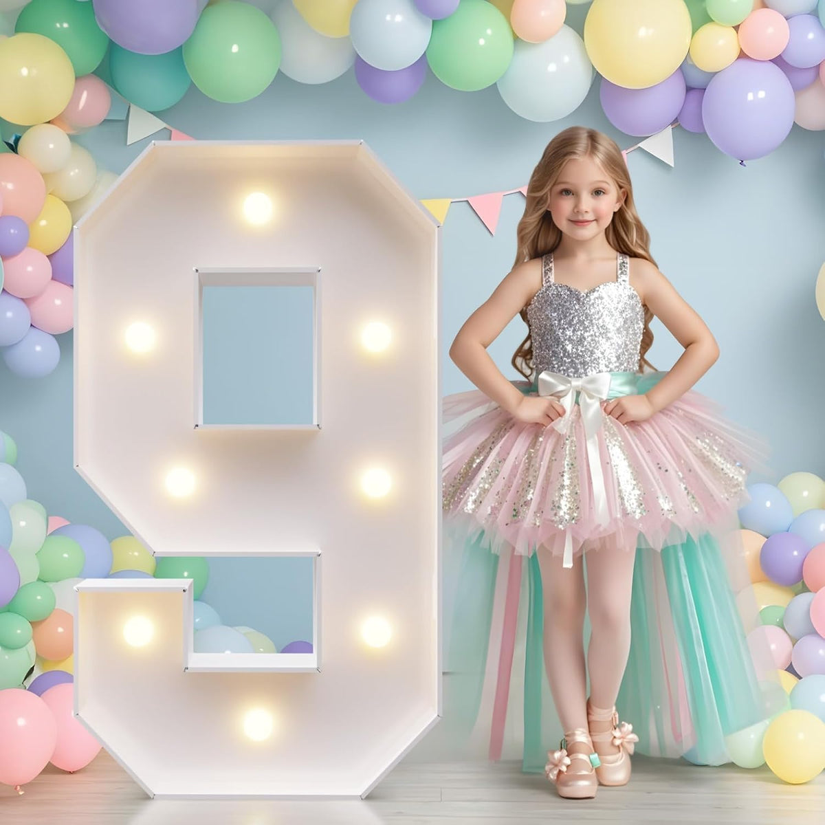 JoyMuse Marquee Numbers 3 Feet Tall, Light Up Numbers with Lights, Large Numbers for Party, Number