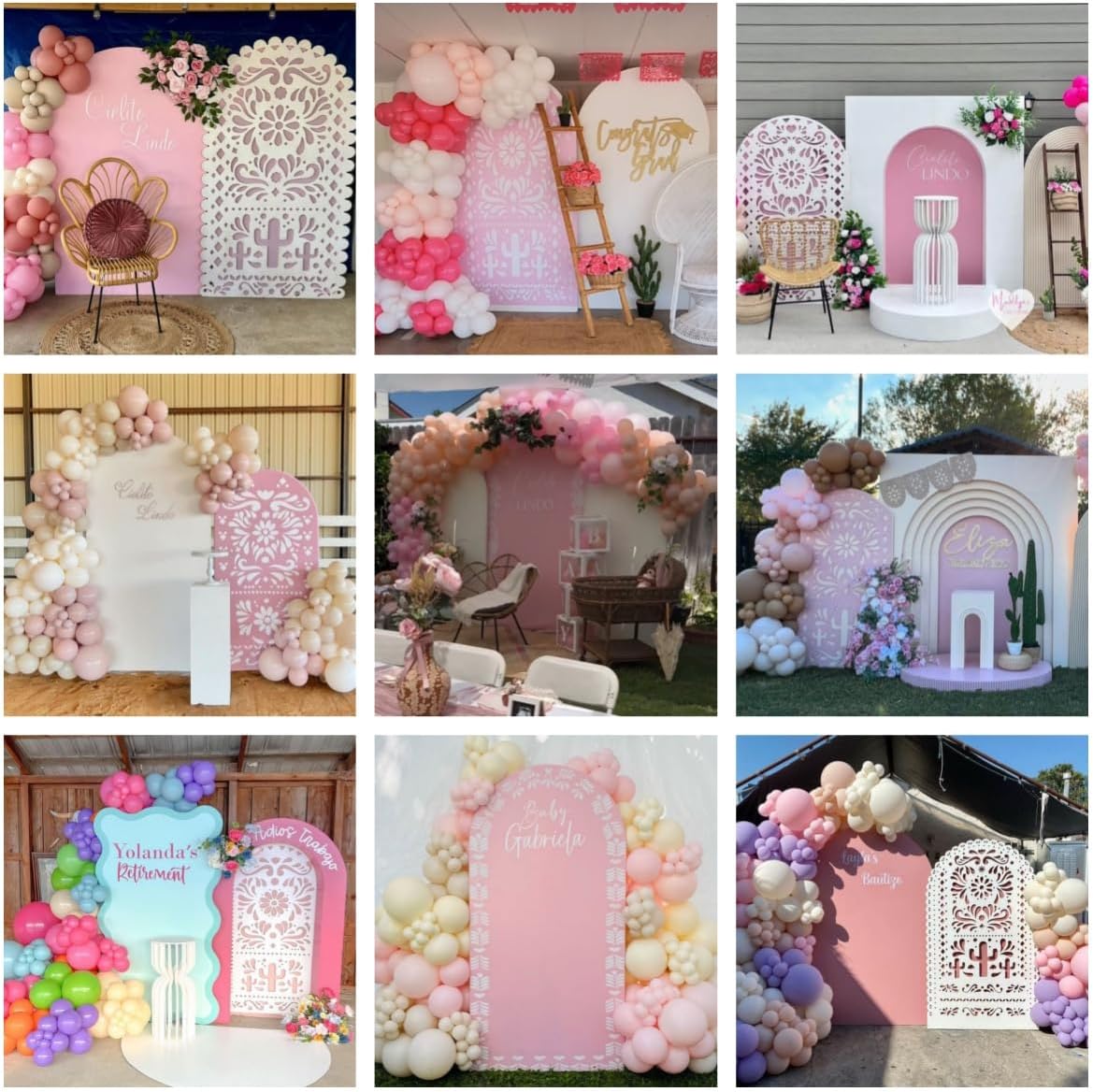 Arch Backdrop Cover Pink Mexican Fiesta Party Decorations Arch Stand Spandex Cover Girls Bloom